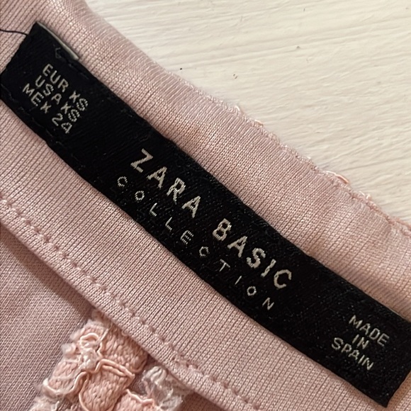 Zara Basic Collections Lace stretch midi Skirt - size XS pencil black label - Picture 10 of 12